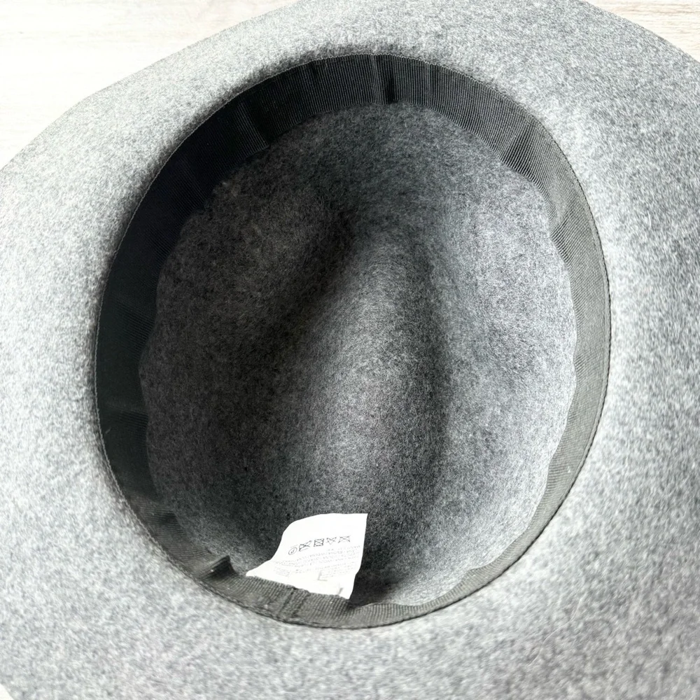 Kate Mee Pure Wool Grey Fedora Hat